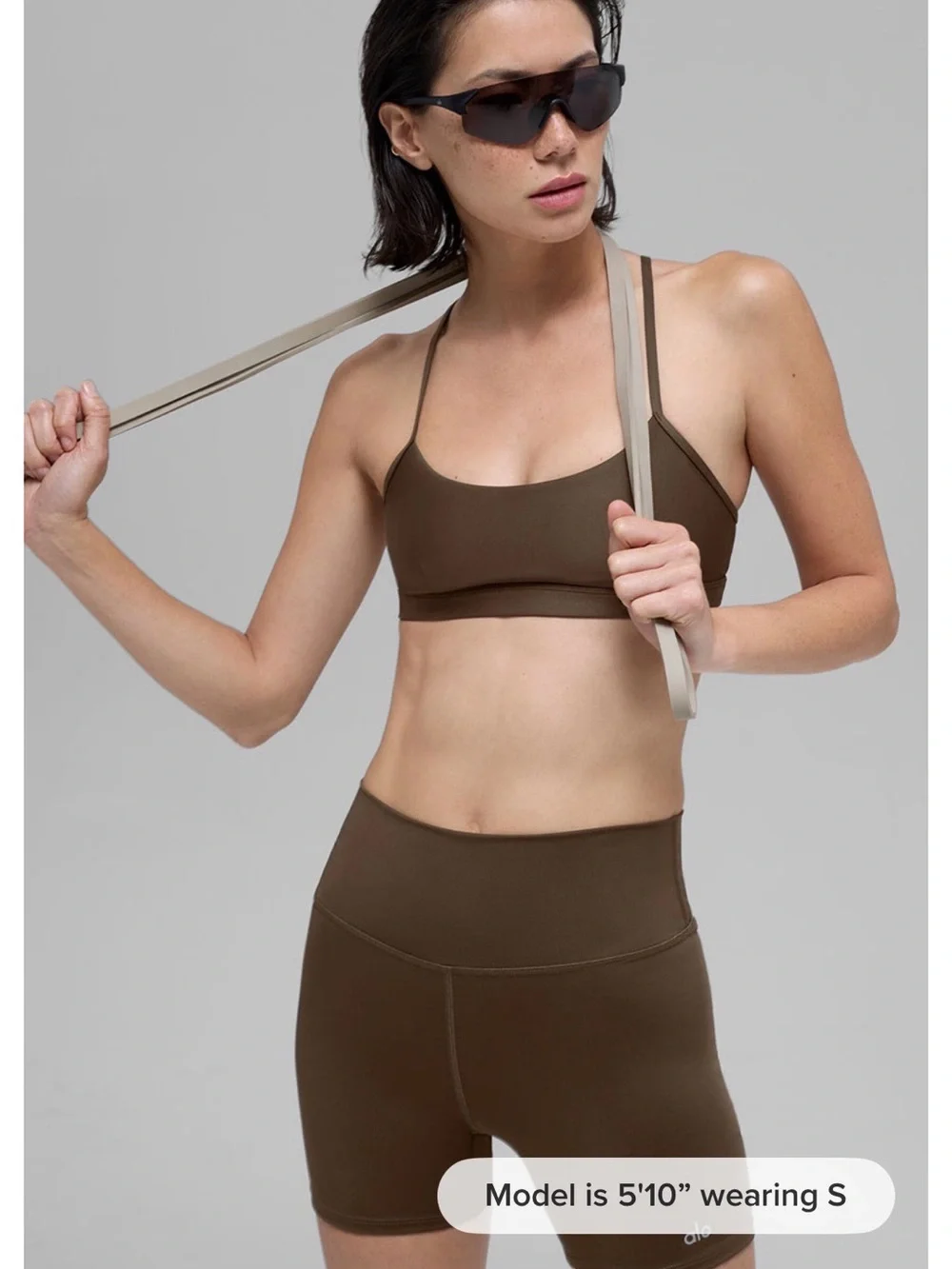 ALO Yoga Airlift Intrigue Bra Espresso Brown, Medium, Like New, Worn Once